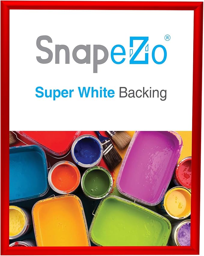 SnapeZo Poster Frame 24x30 Inches, Red 1 Inch Aluminum Profile, Front-Loading Snap Frame, Wall Mounting, Sleek Series