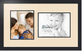 ArtToFrames Collage Photo Frame Double Mat with 1 - 8.5x11^ 8x10 Openings and Satin Black Frame