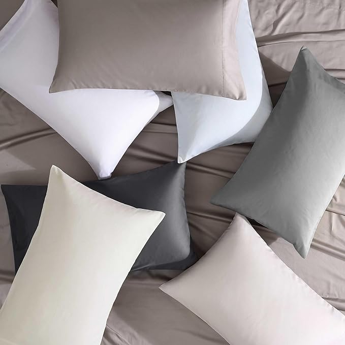 Vera Wang - Queen Sheet Set, Luxury Sateen Cotton Bedding, 800 Thread Count, Soft & Smooth Bedding Set (Charcoal, King)