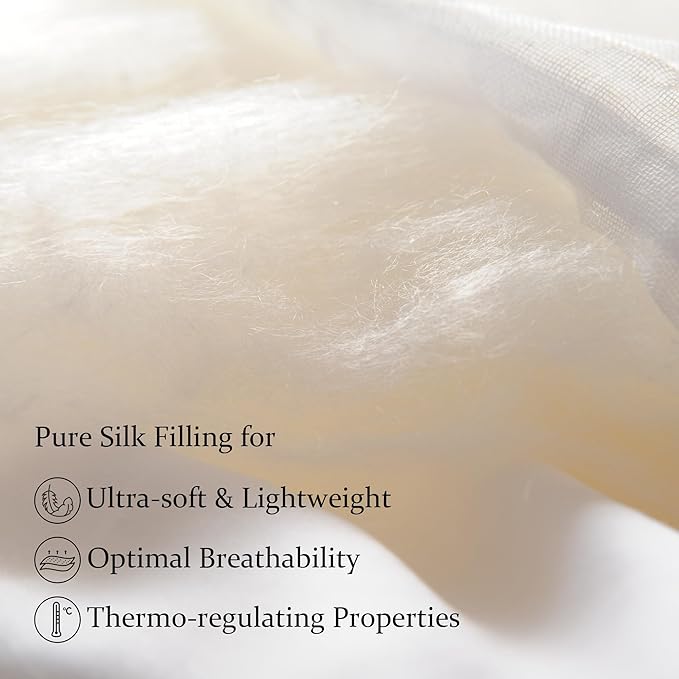 CUDDLE DREAMS Silk Filled Comforter for All Season, Detachable Tencel Duvet Cover for Easy Care, Naturally Breathable (Celadon, Twin)