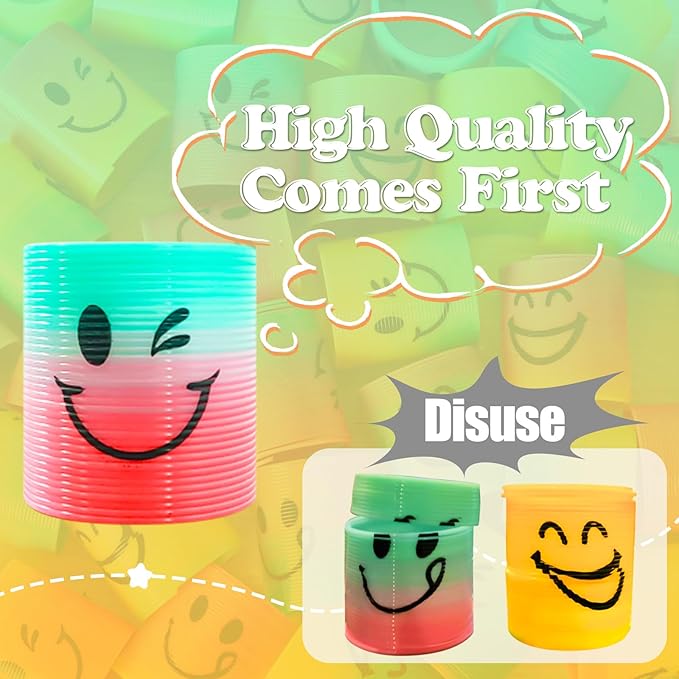 126 Pack Mini Spring Party Favors Toys Magic Fidget Stress Coil for Favor Carnival Prize Birthday Goodie Bag Stuffers for Kids Boys Girls