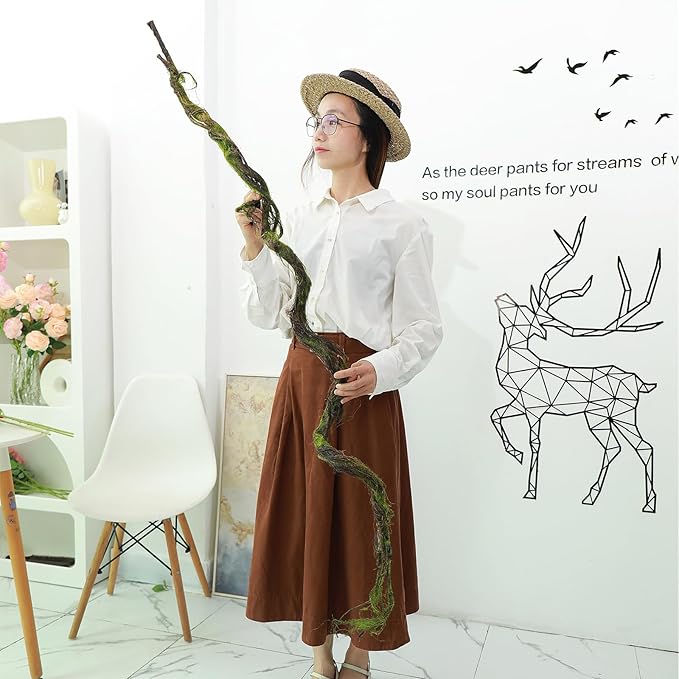 70.86" Artificial Tree Branches Reptile Vines Twigs Fake Tree Trunk Liana for Cherry Blossom Flowers Wall Hanging Grapevine Garland Wedding Garden Christmas Halloween Outdoor Decoration