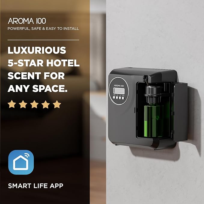 Waterless Diffuser for Essential Oil 2000sq.ft Coverage Nebulizer Nano Air Freshener Smart Diffusers Scent Aromatherapy Diffuser for Home Room Office