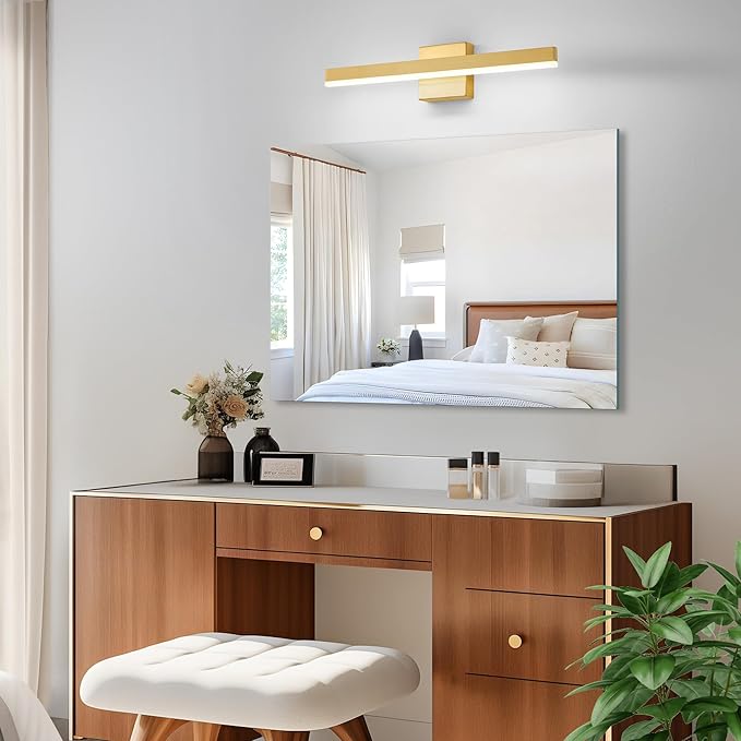Gold Bathroom Vanity Light 23.6 inch, 14W Dimmable 5CCT LED Modern Bathroom Light Fixture Over Mirror - ETL Certificated
