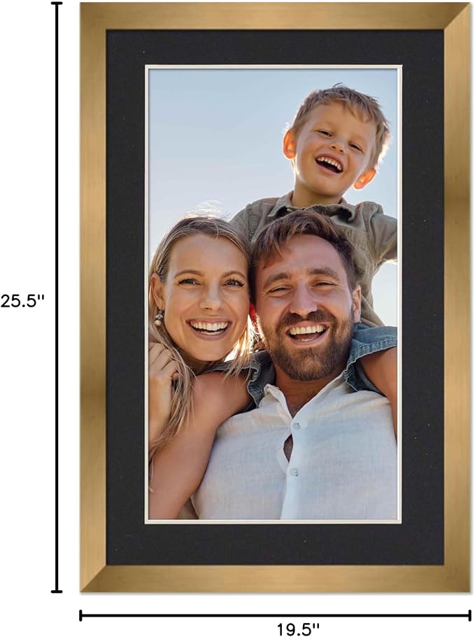 12x18 Frame with Mat - Bronze 18x24 Frame Wood Made to Display Print or Poster Measuring 12 x 18 Inches with Black Photo Mat