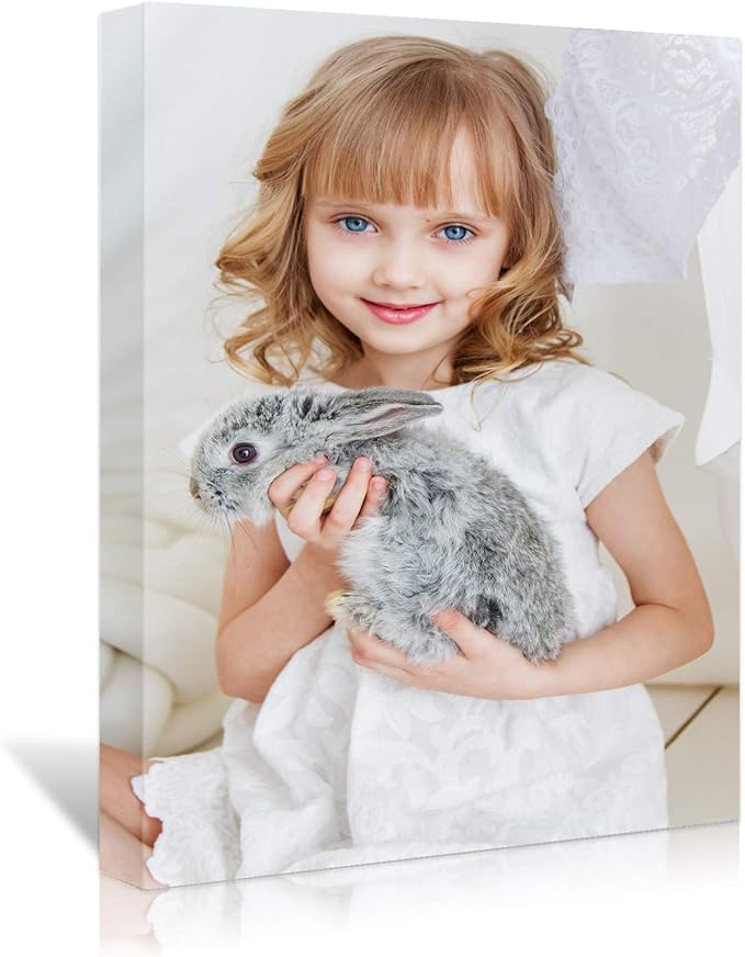 Looife Custom Canvas Wall Art from Your Photo 16x24 inch Frame Personalized Picture Prints Decor Wrapped Canvas Poster for Room Decoration Ready to Hang