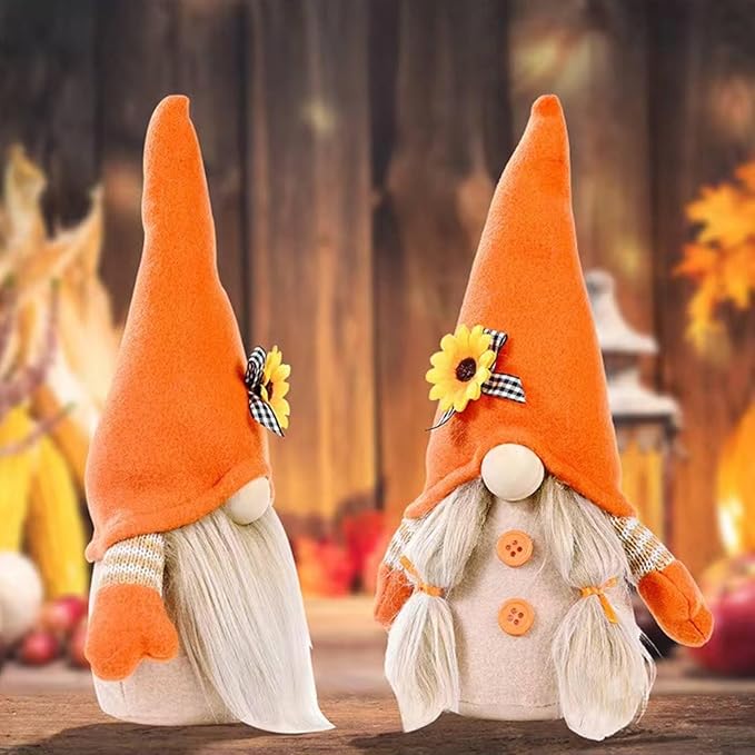 Gnomes Plush Decorations,Fall Decor Fall Gnome Plush Decorations for Home,Handmade Swedish Tomte Doll Mr and Mrs Scandinavian Gnomes,Thanksigiving Gnome Decor, Boy