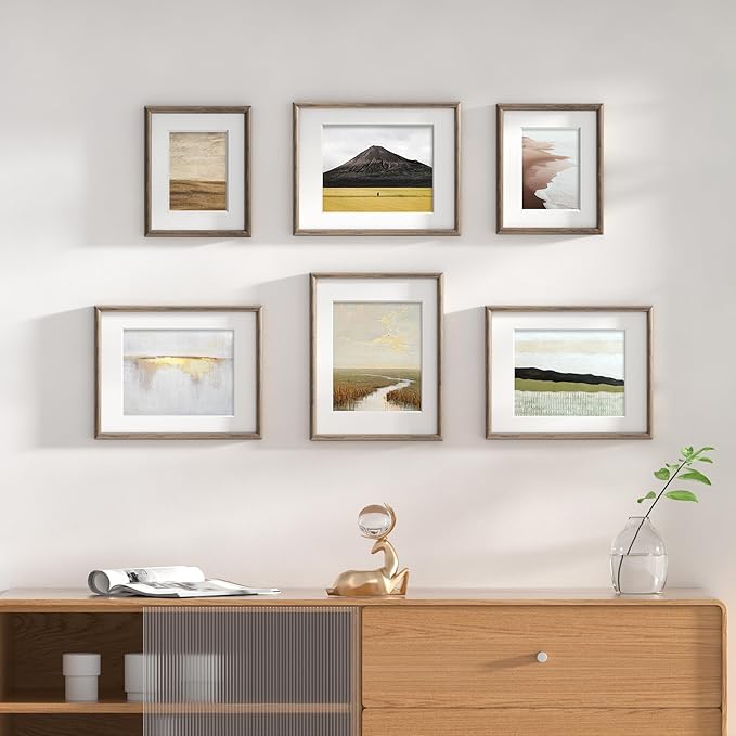 11x14 Picture Frame - Solid Walnut Wood Picture Frames with HD Tempered Glass, Handcrafted Rounded Corner 11 x 14 Wooden Frame Matted to 8x10 Photos, Horizontal or Vertical Wall Display, 1 Pack