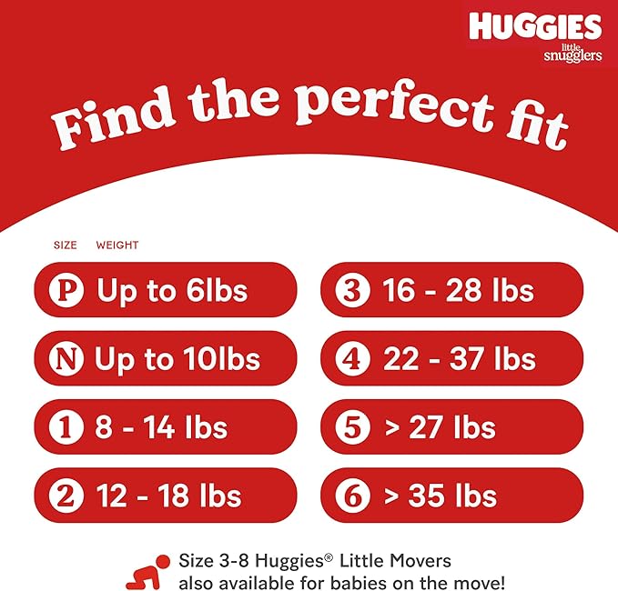 Huggies Size 6 Diapers, Little Snugglers Baby Diapers, Size 6 (35+ lbs), 108 Count (2 Packs of 54), Packaging May Vary
