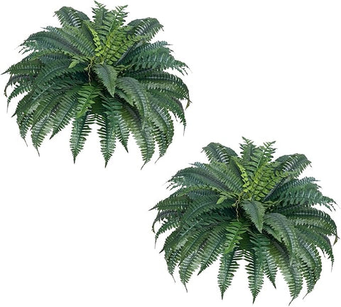 VEVOR Artificial Ferns 2 Pcs, 47 Inch Large Artificial Boston Ferns Plants, Faux Fern with 50 Branches, Artificial Plants Large for Outdoors/Indoor Home, Office,Garden (Flowerpot Unincluded)