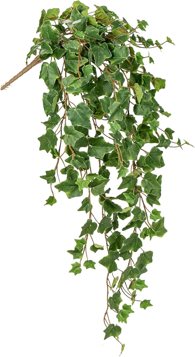 Hollyone Artificial Hanging Plants 35.4" Fake Ivy Vine Faux Ivy Leaves Fire and UV Resistant Hanging Plant Wall Greenery for House Room Patio Indoor Outdoor Home Shelf Office Wedding Decor