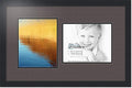 ArtToFrames Collage Photo Frame Double Mat with 2 - 8x10 Openings and Satin Black Frame