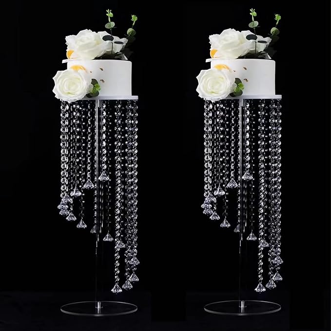 Wedding Centerpieces Decoration Flower Vase, Elegant Acrylic Crystal Stand -10 Pcs 23.6inch High Party Tables Decorations, Dining Table Chandelier Centerpiece Stands