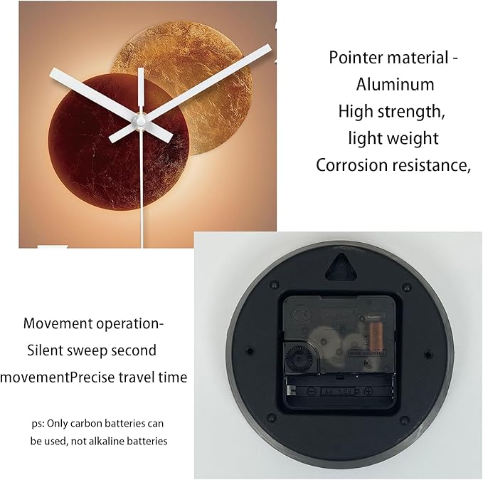 XNM Analog 14 Inch Kitchen Clocks Wall Battery Operated Analog Clock for Wall Silent Wall Clock Non Ticking