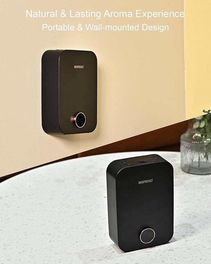 Home Diffuser|150ml Large Capacity Essential Oil Diffuser|Smart Bluetooth Controlled Pure Essential Oil Diffuser|24/7 Customizable Settings (Black)