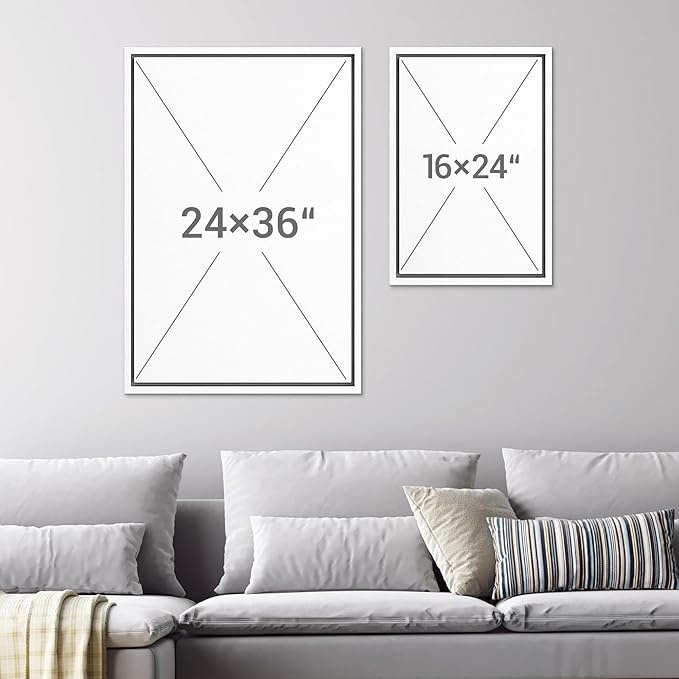 SIGNWIN Framed Wall Art Print Set Echeveria Succulent Variety Nature Plants Photography Modern Art Closeup Relax/Calm Dark Black and White for Living Room, Bedroom, Office - 16"x24"x3 White