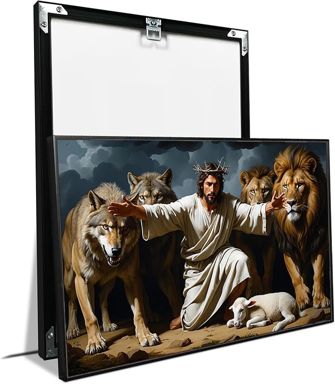 Christian Wall Art Print, Religious Scripture Biblical Decor, Faith-Based Inspirational Landscape with Cross, Digital Printed Canvas Poster for Church, Home Chapel, Prayer Room Decor