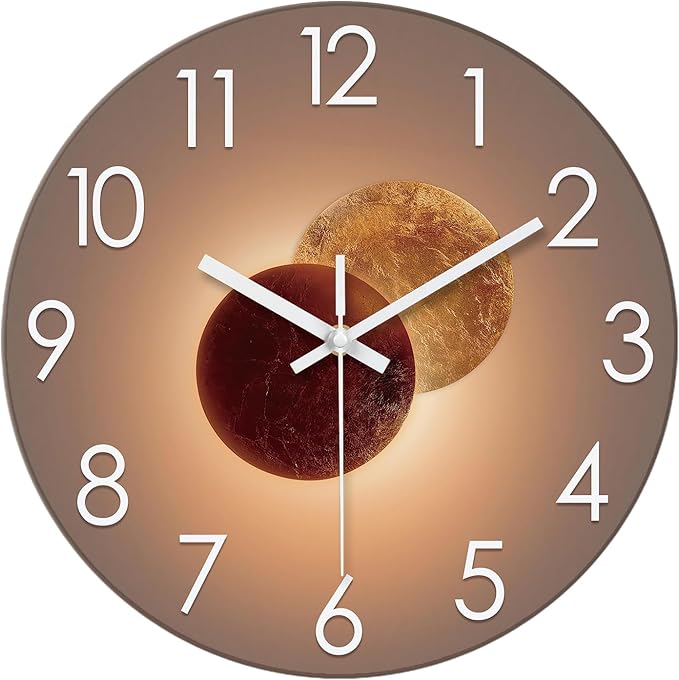 XNM Analog 14 Inch Kitchen Clocks Wall Battery Operated Analog Clock for Wall Silent Wall Clock Non Ticking