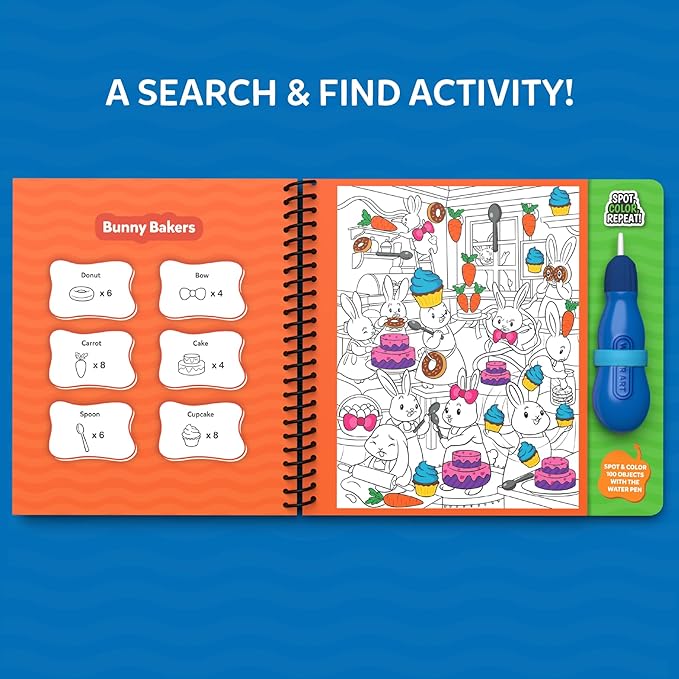 Skillmatics Reusable Search & Find Book - Water Spotter, Mess-Free, Fun Learning Activity, Animals, Travel Toy, Gifts for Boys & Girls Ages 4, 5, 6, 7, 8