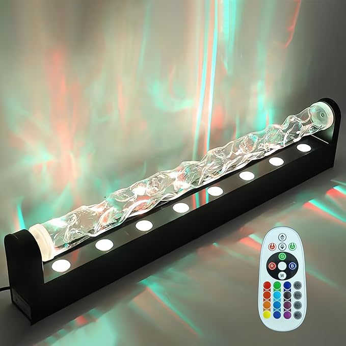 LED Water Pattern Atmosphere Light Bar with Remote - 200+ RGB Color Aurora Lighting for Bedroom, Gaming Room, Home Theater Night Ambiance, Relaxation Mood Light with Adjustable Brightness..