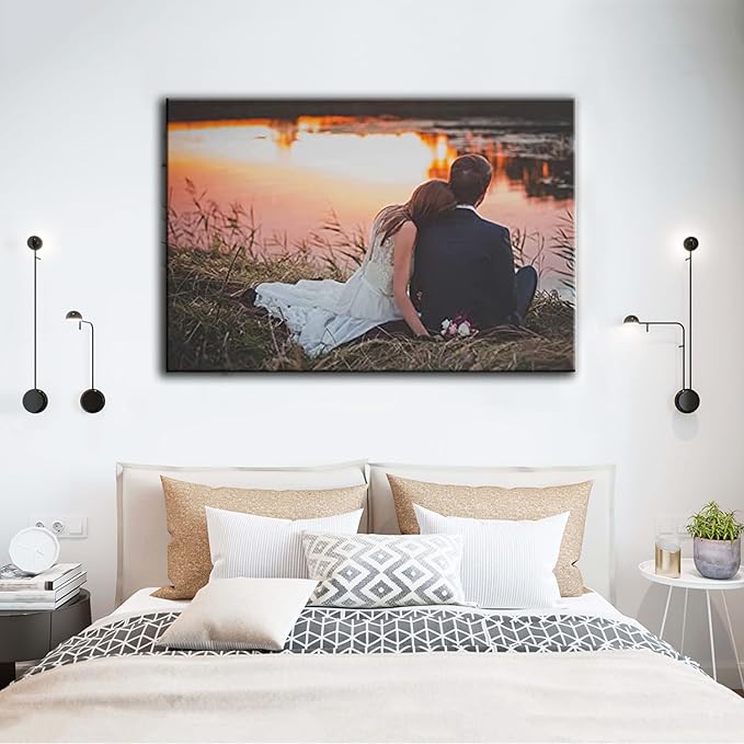 Looife Custom Canvas Prints, Personalized Wall Art with Your Photo on Canvas - 36"x24"