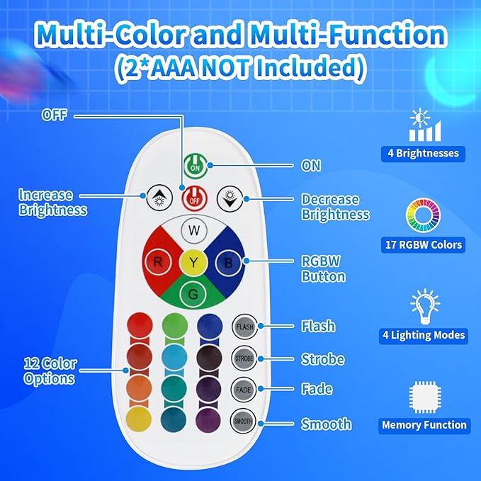 Liquid Motion Lamp with Remote, 17 Color Changing Night Light, 13.5 Inch RGB LED Table Lamp for Kids & Adults, Home Decor, Christmas, Party, Blue Wax