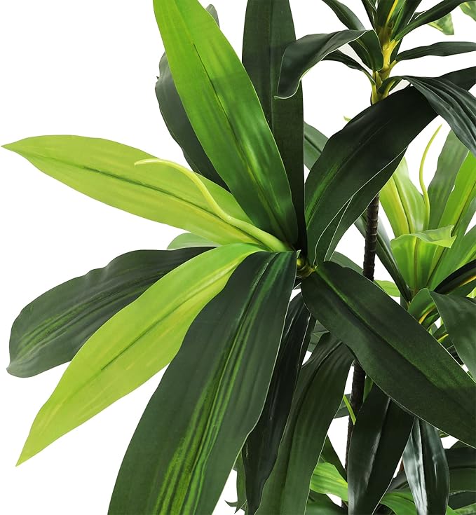 VIAGDO Dracaena Silk Plant Artificial 5ft Faux House Plants Evergreen Dracaena Marginata Fake Yucca Palm Trees in Pot Realistic Dragon Tree for Living Room Home Office Decor Indoor Outdoor