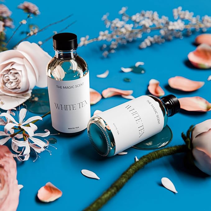 White Tea Diffuser Oil - Hotel & Home Luxury Scents - Diffuser Oil Scents for Home Designed for Use in All Diffusers - 4 fl oz, 120 mL