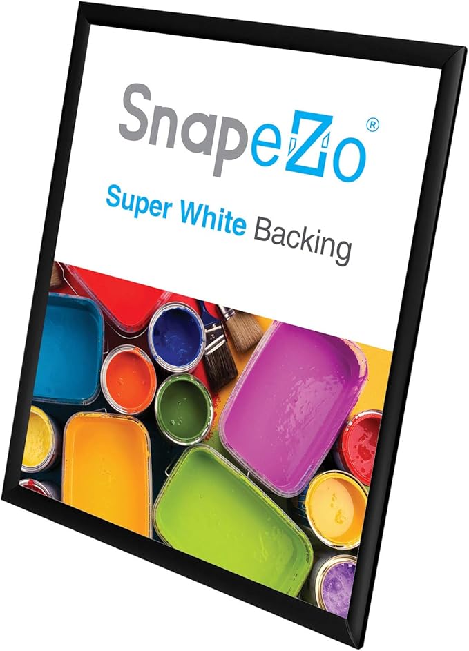 SnapeZo Poster Frame 20x26 Inches, Black 1 Inch Aluminum Profile, Front-Loading Snap Frame, Wall Mounting, Sleek Series
