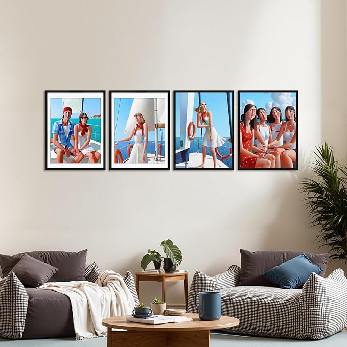 Giftgarden Black 12x16 Picture Frames Set of 4, Matted to 11x14 Picture with Mat or 16x12 Artwork Without Mat, Wall or Tabletop Display.