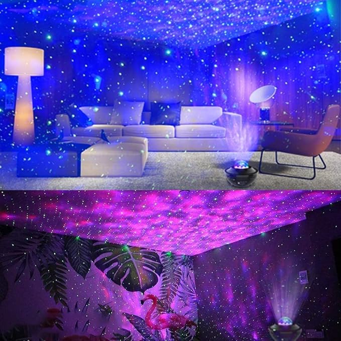 Sunbox Star Projector,3 in 1 Galaxy Projector Night Light with Remote Control,15 White Noise,Music Speaker&Timer,Starry Light Projector for Bedroom/Party/Home Decor,Starry Projector for Kids & Adults