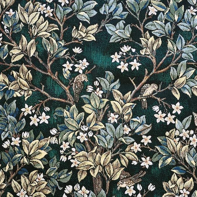 Aubelin Tapestry Large Green William Morris Tree of Life Fine Art Tapestry Wall Hanging Size 55"x41"