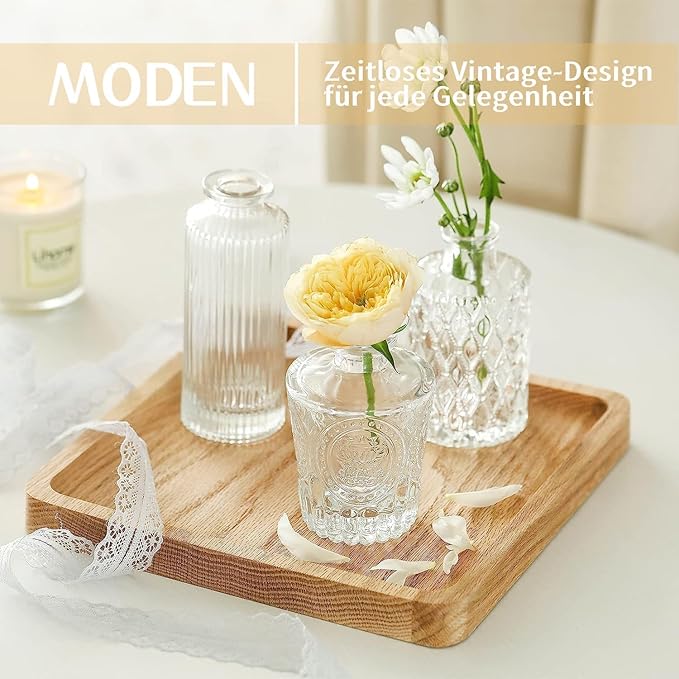 Mini Bud Vases As Wedding Centerpieces for Tables,Clear Bud Vases for Flowers,Small Flower Vases Suitable for Birthday Party,Anniversary,Wedding Reception,Baby Shower (Clear, 24PCS)