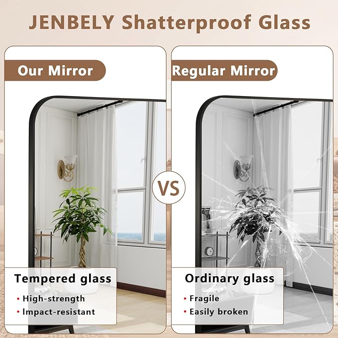 Matte Black Mirror, 20"x28" Rectangle Bathroom Mirror, Metal Frame Rectangle Corner Vanity Mirror, Wall Mounted Mirror for Modern, Living Room, Bedroom, Horizontal Or Vertical