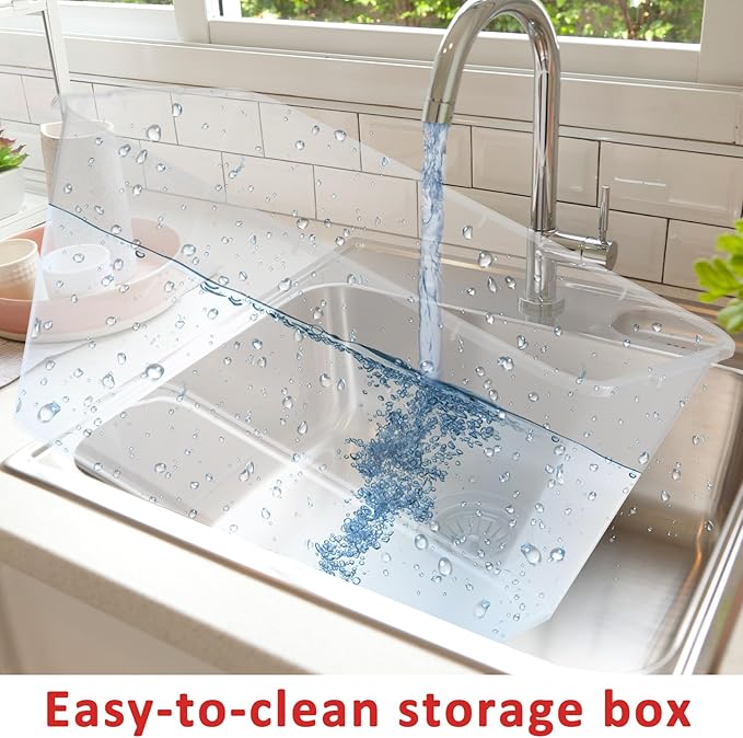 Storage Totes with Lids - Made in USA 14.5-Gallon (58-Quart) 4-Pack storage bins with lids plastic storage containers large storage boxes for Organizer Red/Clear
