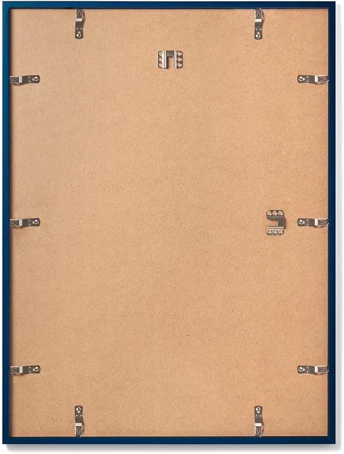 Opposite Wall - 12x16 in - Real Wood Blue Picture Frame - Lightweight, Versatile & Shatterproof - Wall Hanging Poster or Photo Frame - Wall Decor for Office, Gallery & Home