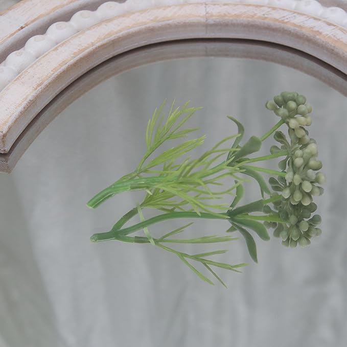 Decorative Mirror with Unique Designed, Vintage Mirror Enhance Home Style, Small Bathroom Mirrors, Stylish White Trim Wood Wall Mirrors, Ideal for Bathroom, Entryway, Bedroom