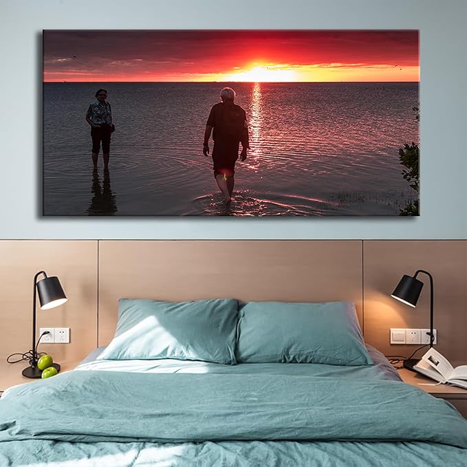 Looife 48"x24" Custom Canvas Prints, Custom Picture Personalized Wall Art with Your Photo on Canvas