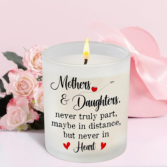 TEEZWONDER Mom Birthday Gifts from Daughter Son - Long Lasting Vanilla Lavender Candle 10 oz - Mom Gifts for Women Mama Gift Ideas Scented Candles for Women Mother Daughter Gift Ideas