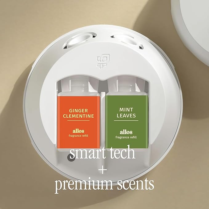 Pura Smart Home Fragrance Device Starter Set - Pura 4 - Scent Diffuser for Home - Includes Fragrance Aroma Diffuser - Square Box, Ginger Clementine and Mint Leaves Scent Refills