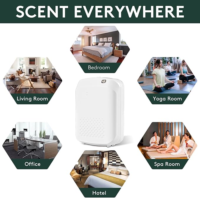 Barthelemy Smart Scent Air Machine for Home, 1500 Sq. Ft Coverage Hotel Collection Diffuser with Smart Cold Air Tech, Bluetooth Cold Air Diffusers with Smart APP Control for Home, Hotel, Spa, Office