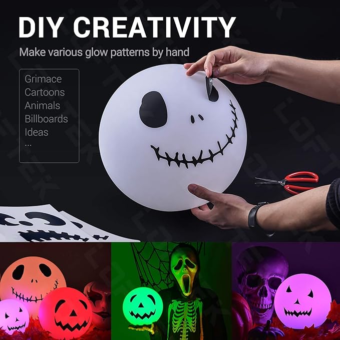 LOFTEK 12-inch LED Dimmable Light Ball: Waterproof Floating Pool Lights with Remote, 16 Colors Sphere Night Light, Cordless & Fast Chargeable, Sensory Toys for Kids, Home, Party, Pool Decor