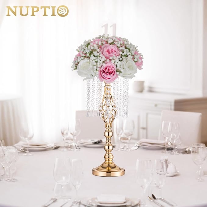 NUPTIO Pink Rose Flowers for Centerpieces: 10 Pcs 8.6 inch Diameter Artificial Flower Balls Fake Flower Ball Arrangement Bouquet Wedding Centerpieces for Tables Decorations