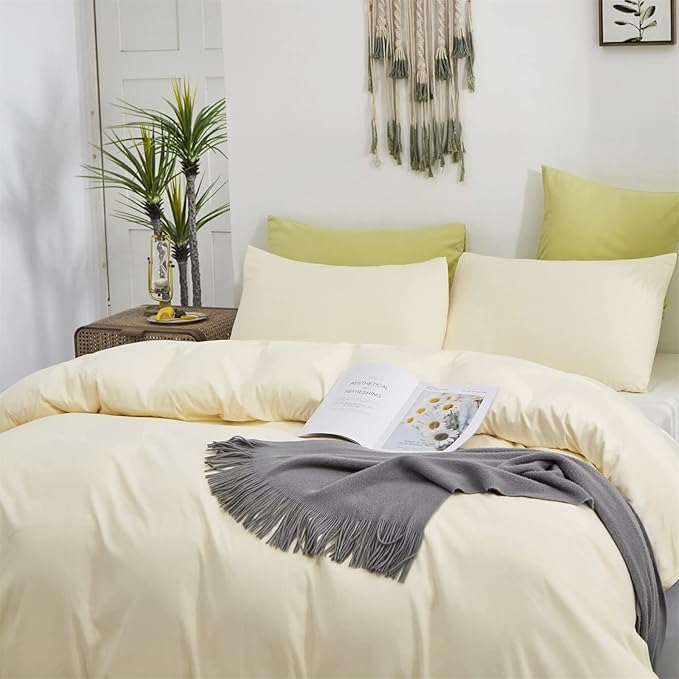 Luxlovery Ivory White Comforter Set California King Cream White Bedding Comforter Cal King Solid Beige Minimalist Bedding Set Soft Breathable Blanket Quilts Modern Comforter Set