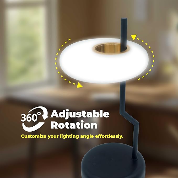 Small Bedside Table Lamp for Bedroom, Touch Control Nightstand Light, Dimmable Desk Fixture with Outlet, Modern Farmhouse Style for Reading, Living Room, Office, Home Decor (2-Pack)