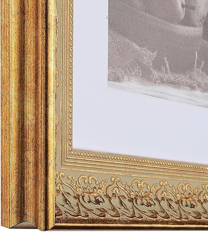 10 x 12 Frame 2-1/2" 10x12 Gold Frame.10x12 Poster Frame.10 x 12 Picture Frames for Wall Mounting.Large Ornate 12x10 Canvas Oil Painting Frames Gothic Vintage Antique Luxury 1556.Baroque Wood Alternative-Polystyrene for Photo,Diploma,Puzzle,TV