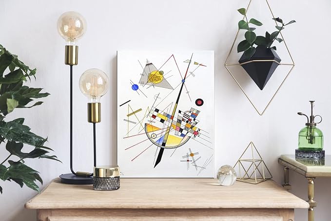 Wieco Art Canvas Prints Delicate Tension #85, 1923 by Wassily Kandinsky Classic Art Reproductions Canvas Wall Art for Home Decoration