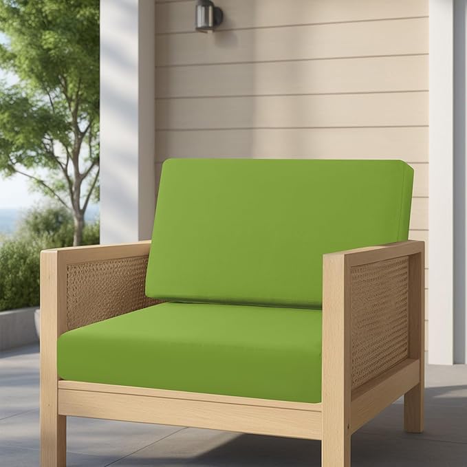 idee-home Outdoor Cushions for Patio Furniture, Outdoor Seat Cushion, Waterproof Couch Hampton Bay Deep Seat Replacement Chair Cushions for Garden Lawn Backyard Deck, 28.5 x 28.5 Green