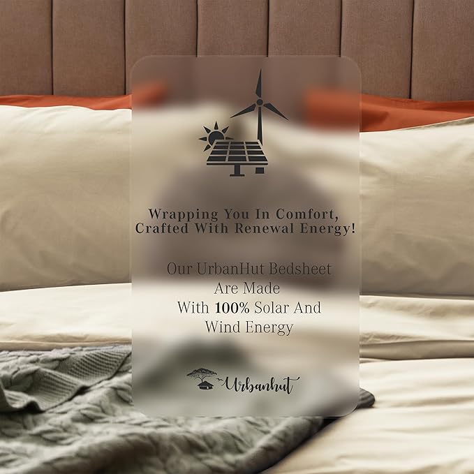 URBANHUT 700 Thread Count Twin Sheet Set Egyptian Cotton Sheets, 4Pc Sheet Set Soft Luxury Bed Sheets for Twin Size Bed, Sateen Weave Hotel Sheets, 14" Elasticized Deep Pocket - Ivory