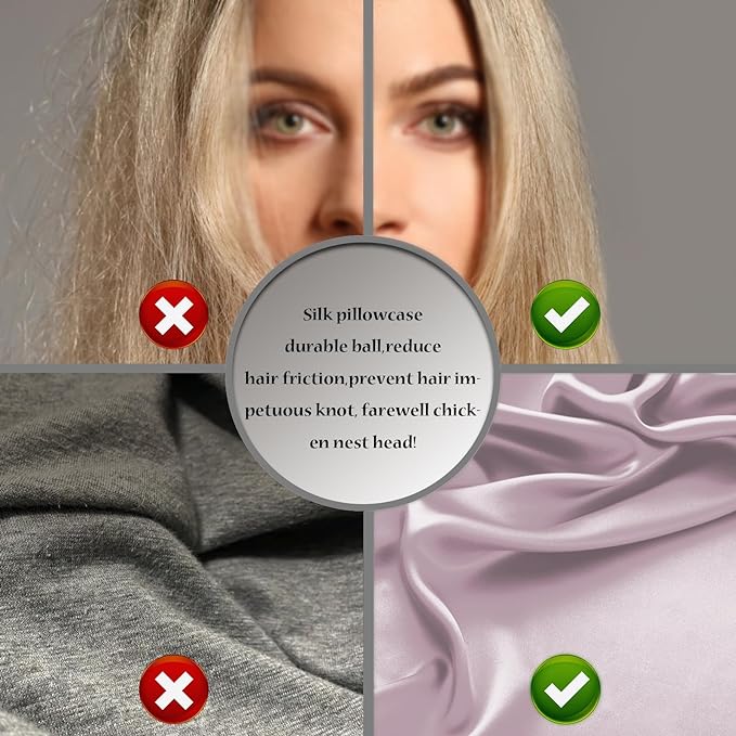 Mulberry Silk Pillow Cases Standard Size Silk Pillowcase with Zipper Soft Breathable Smooth Cooling Satin Silk Pillow Covers for Sleeping for Hair and Skin (Lavender,20"X 26",1Pcs)